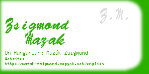 zsigmond mazak business card