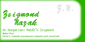 zsigmond mazak business card